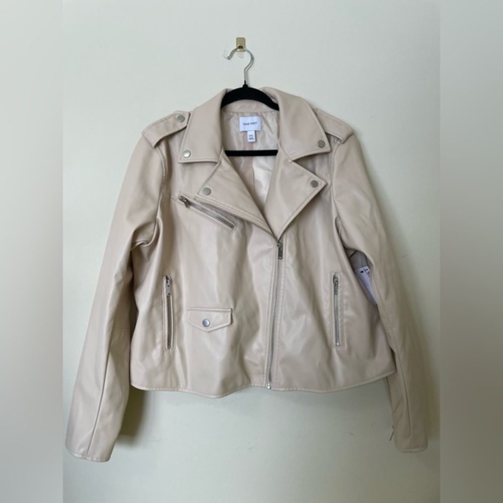 NWT Nine‎ West Faux Leather Motorcycle Jacket - XXL